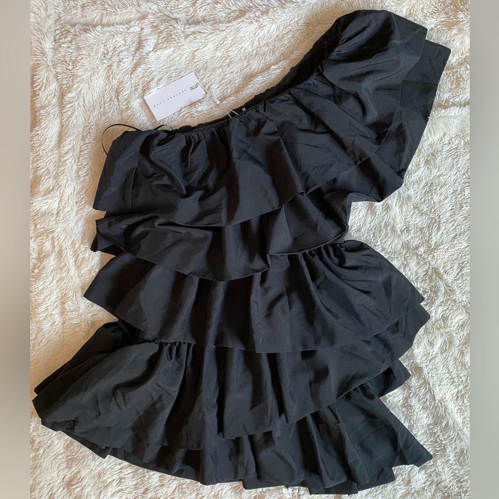 Black Ruffle Mini Dress. Like new